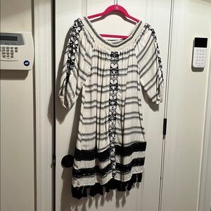 Muche & Muchette Black and White Striped Dress/Coverup